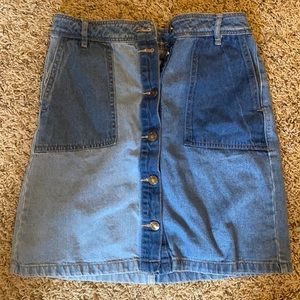 Denim mini skirt